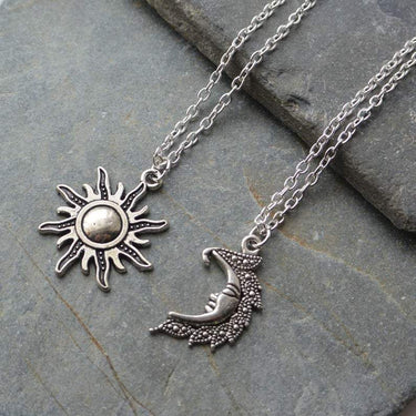Vintage Sun and Moon Necklace Set-Your Soul Place